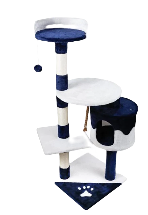 Albero tiragraffi per gatti. Piattaforma di gioco con corda. 60*56*111cm