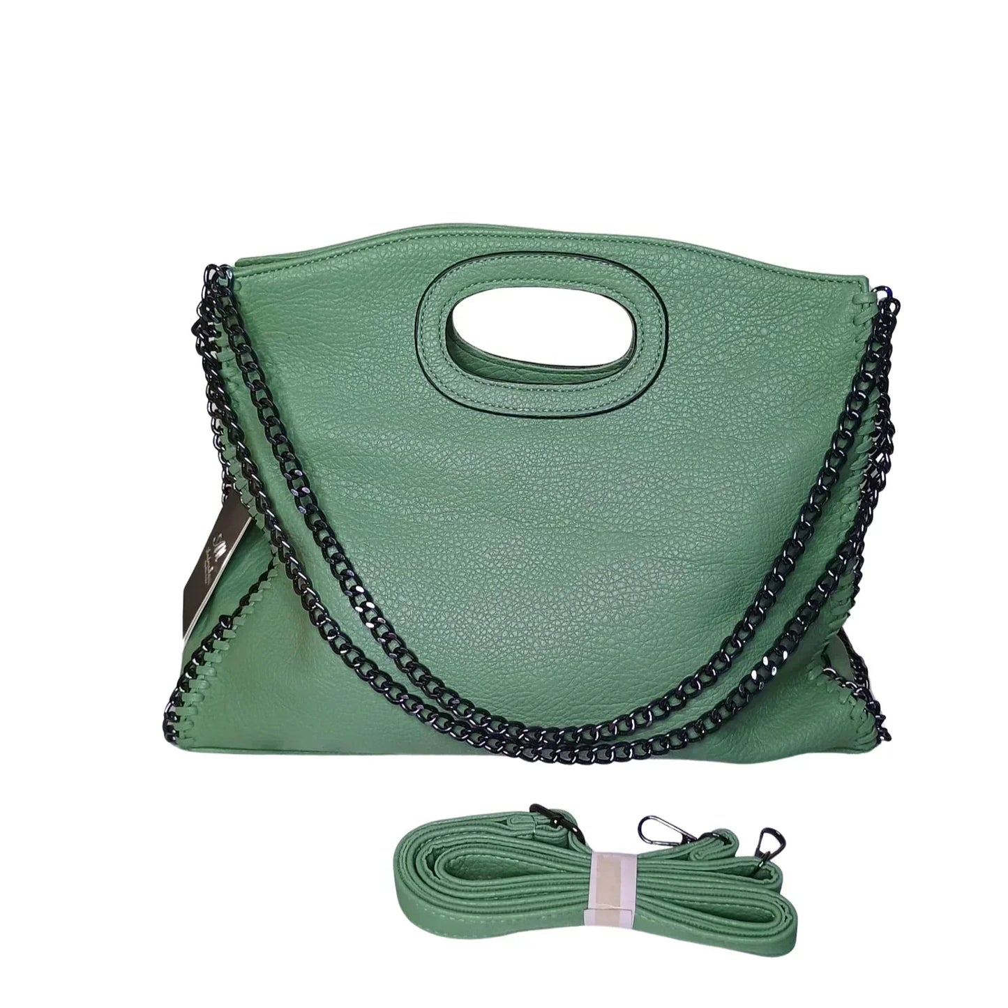 Green Leather Tote Bag MS-2550