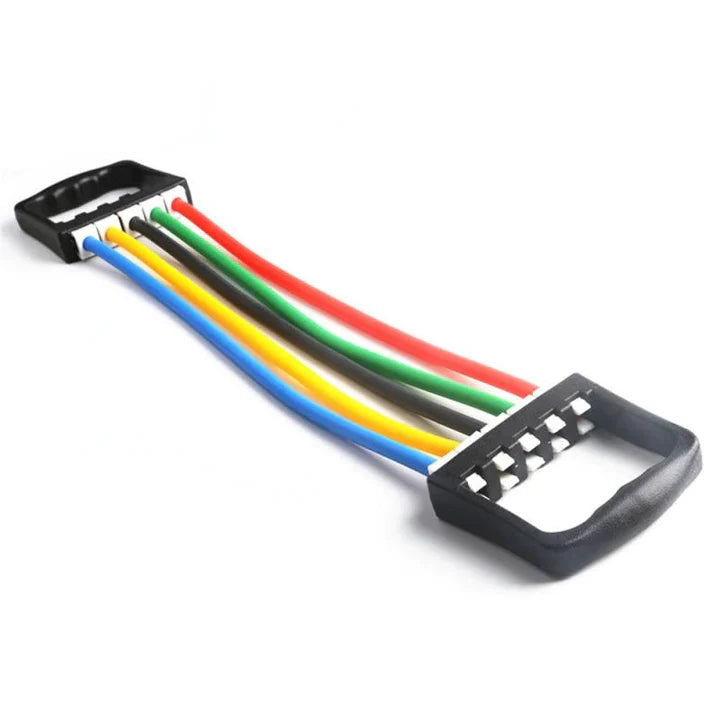 5 Spring Elastico per estensione petto e schiena. Allenamento a casa. Manubrio a molla portatile