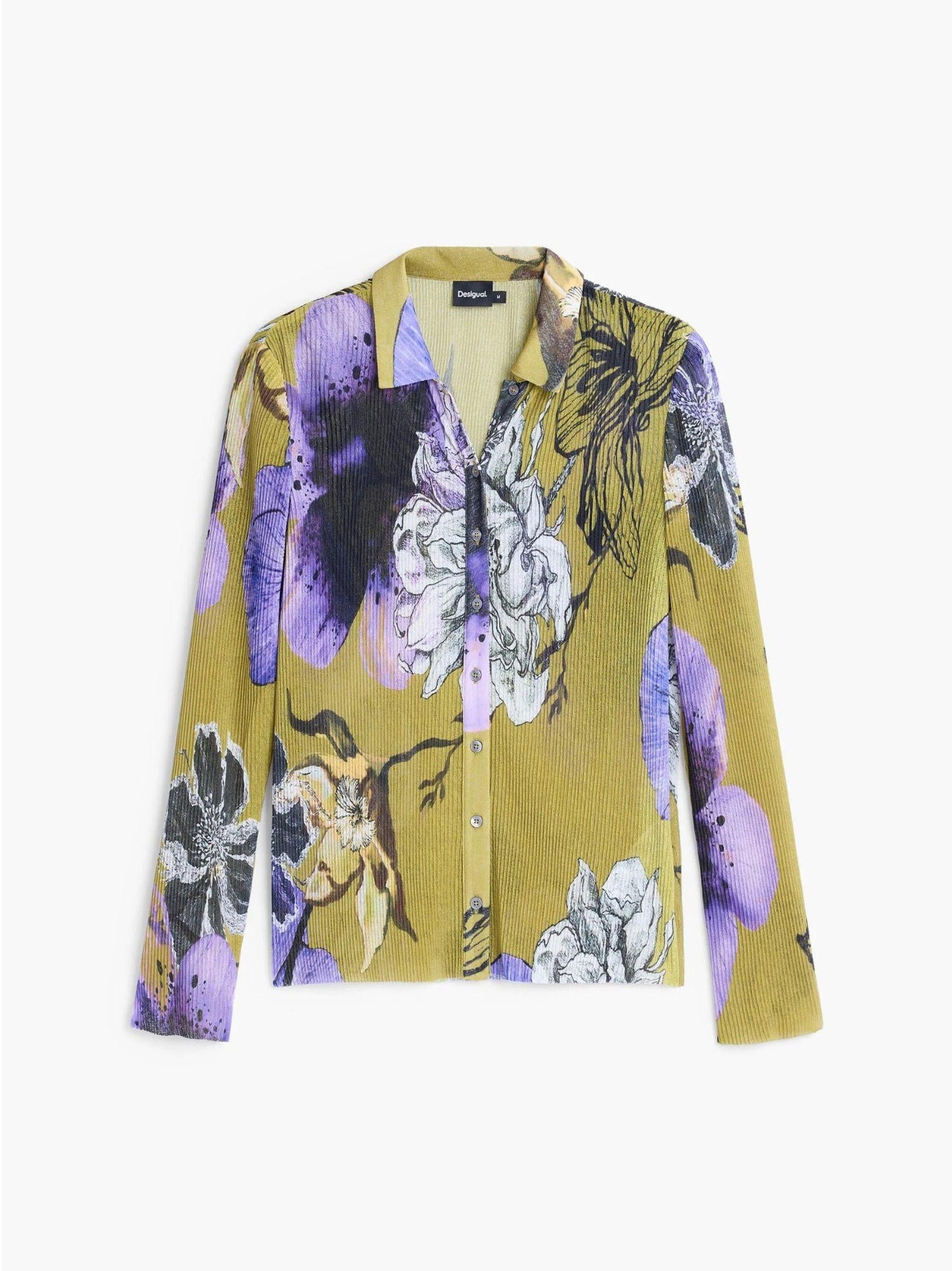 Desigual Maglietta abbottonata disegnata da Mr. Christian Lacroix Donna Verde