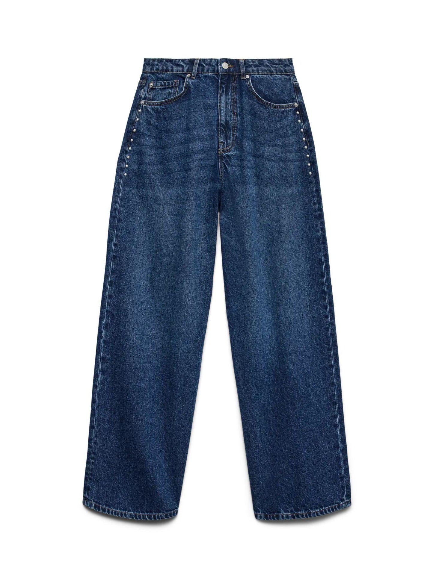 Vero Moda Jeans Donna Rae Wide Fit Dark Blue Denim