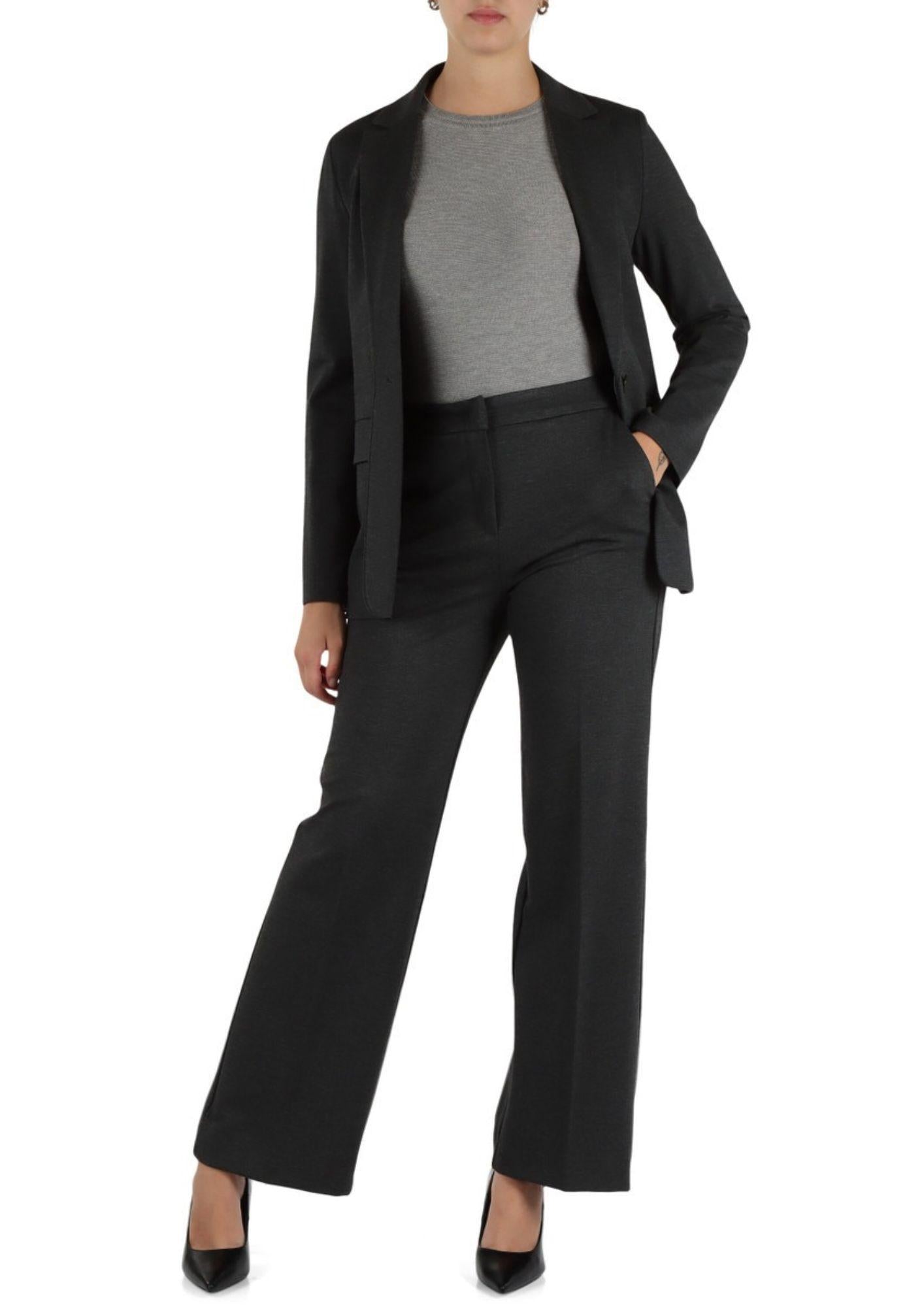 Emme Marella Pantalone in jersey punto Milano Donna Palace Antracite