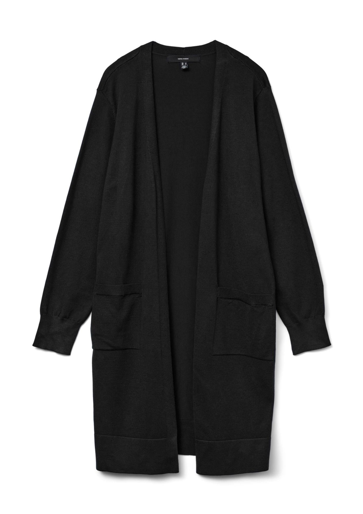 Vero Moda Cardigan Lungo Donna Silje Nero