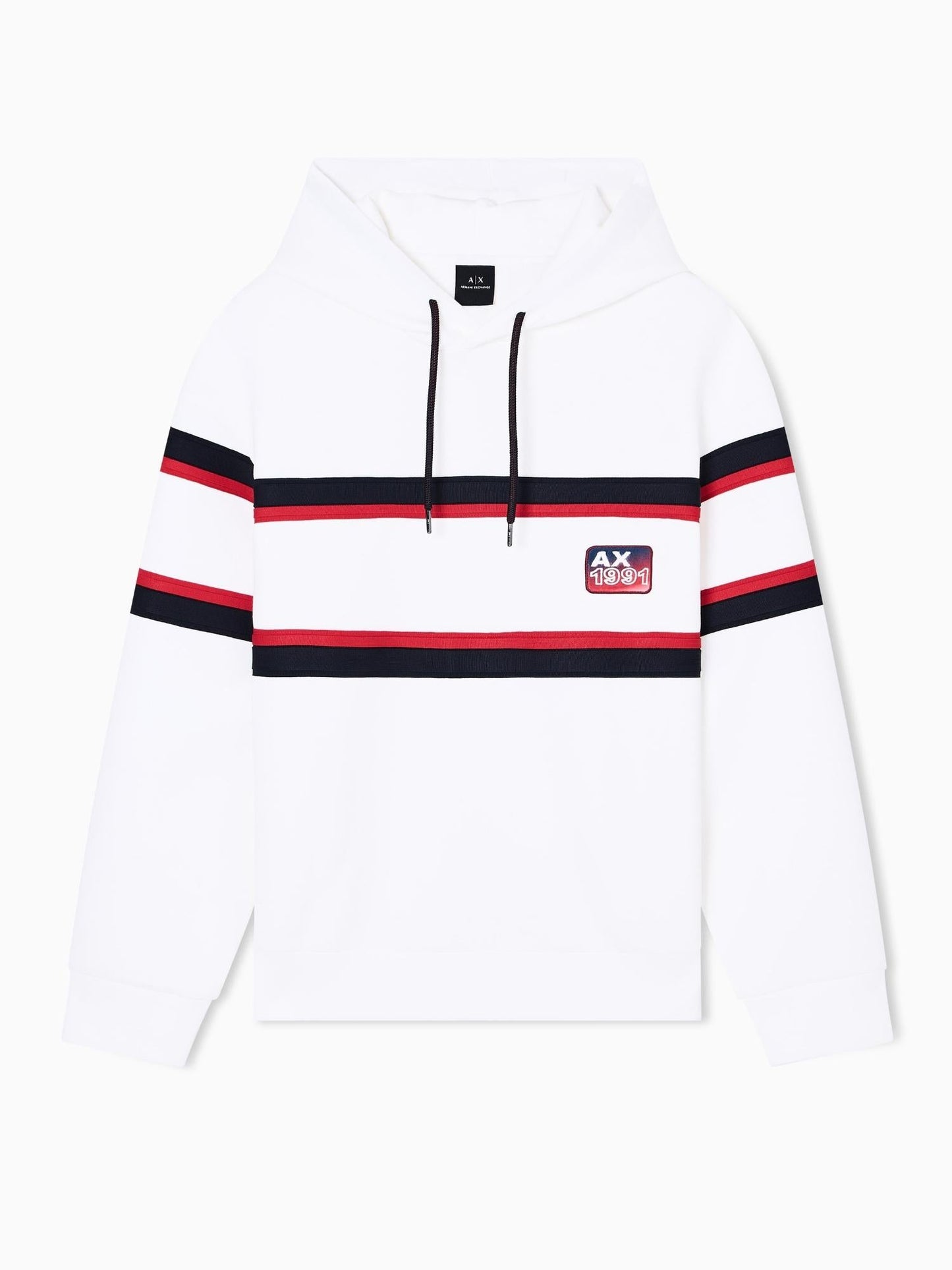 Armani Exchange Felpa con Cappuccio Uomo Bianca