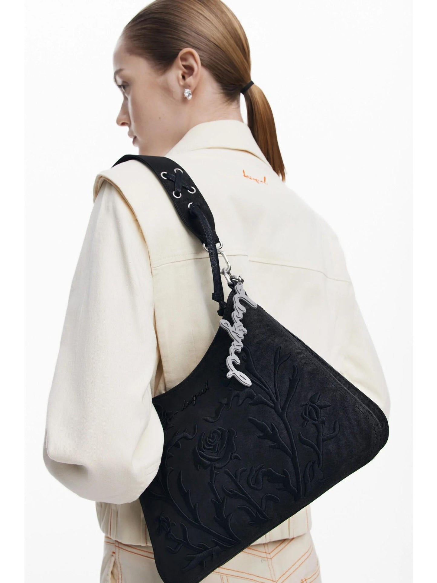 Desigual Borsa piccola con incisioni 3D Donna Nero