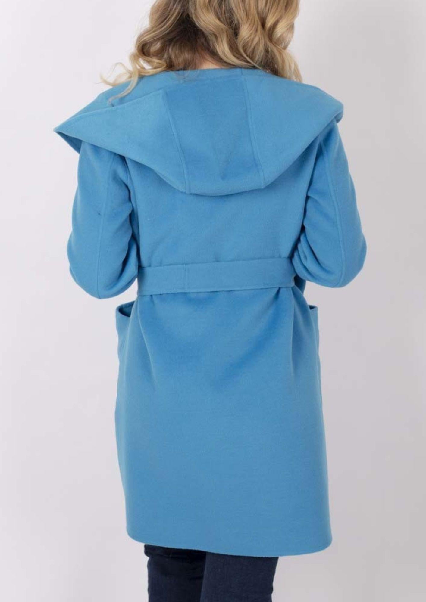 Emme Marella Cappotto Donna Oblato Azzurro
