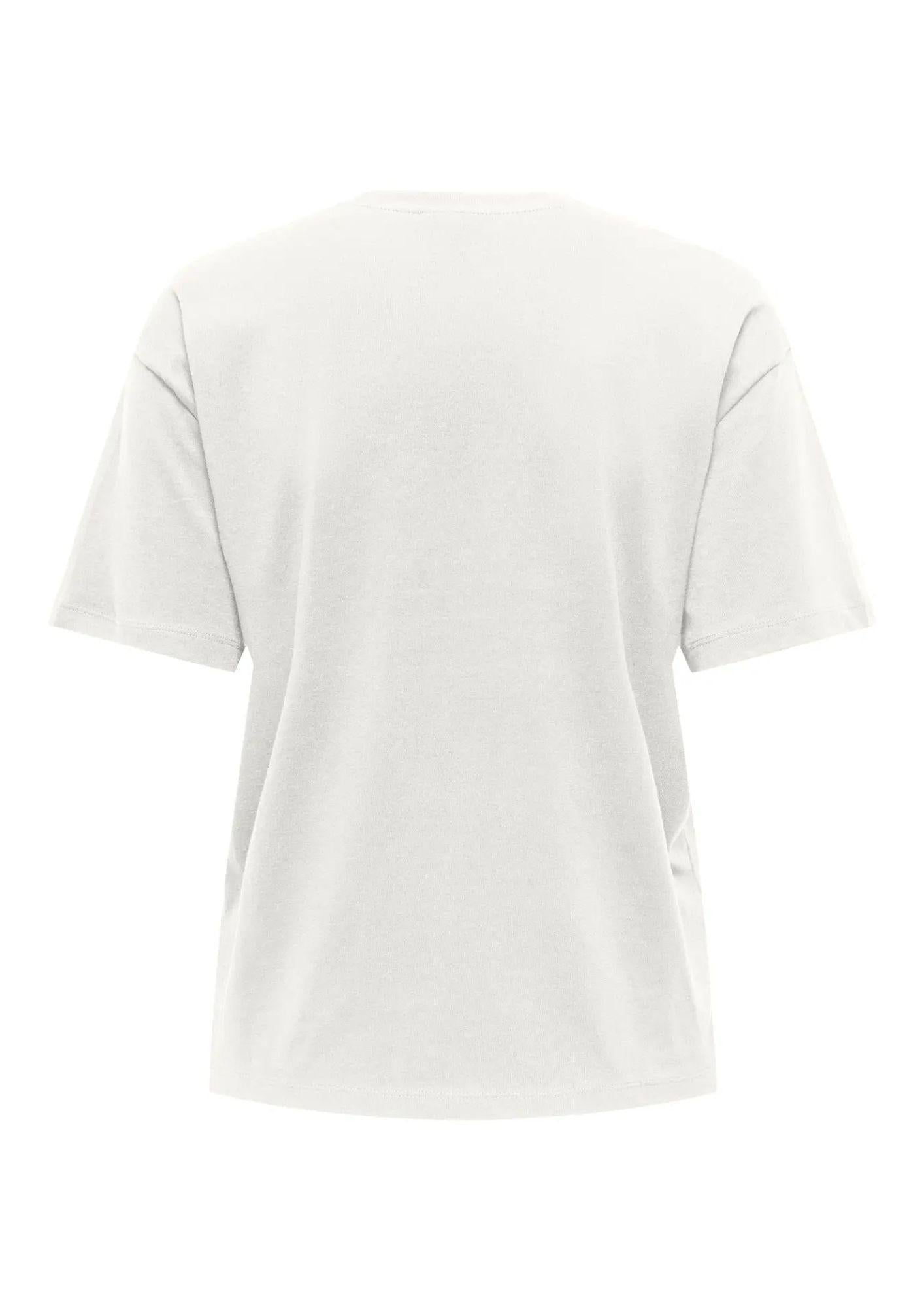 Jacqueline De Yong T-Shirt Donna Smilla Bianca