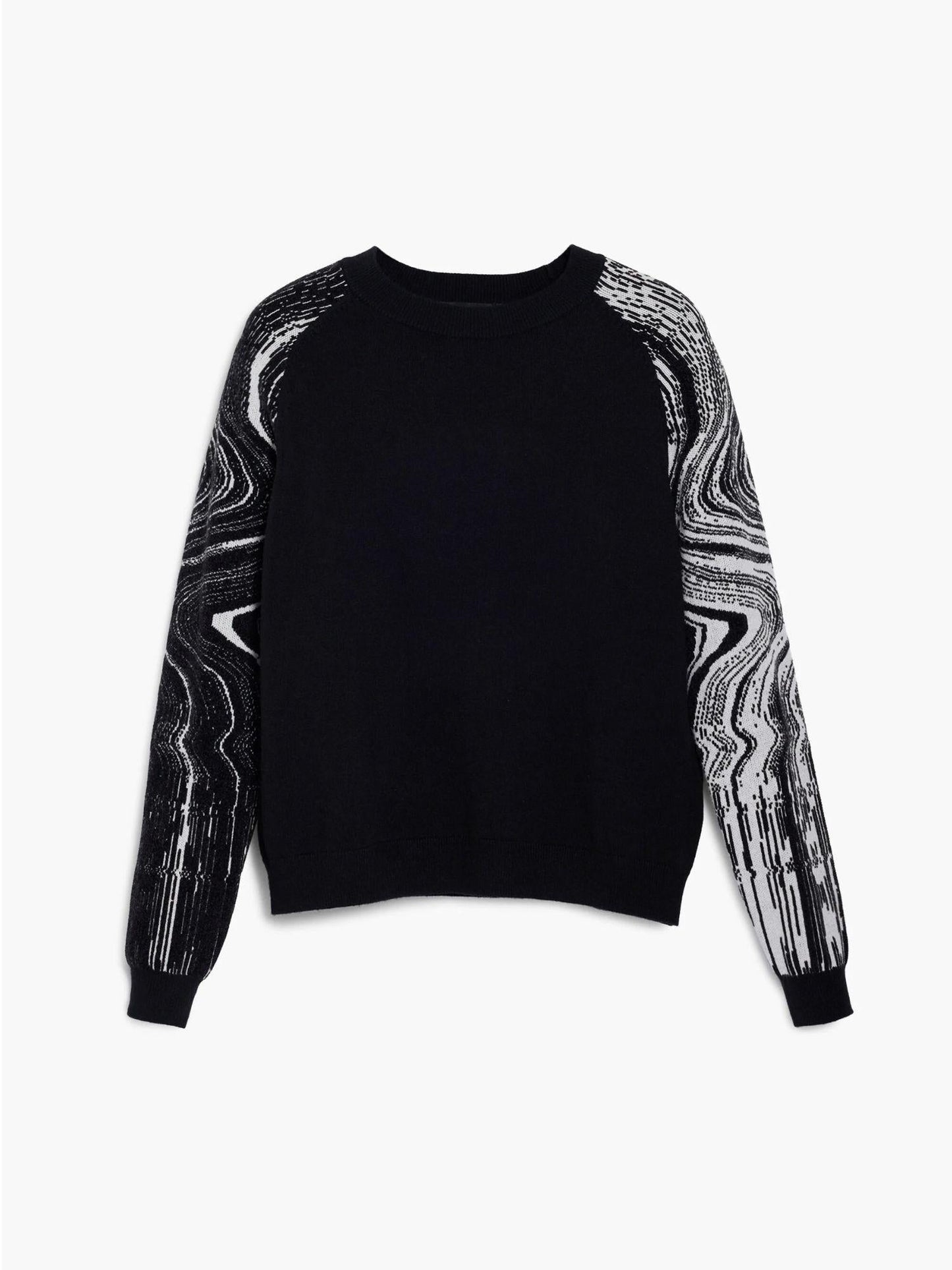 Desigual Maglione a maniche marmorizzate Donna Nero