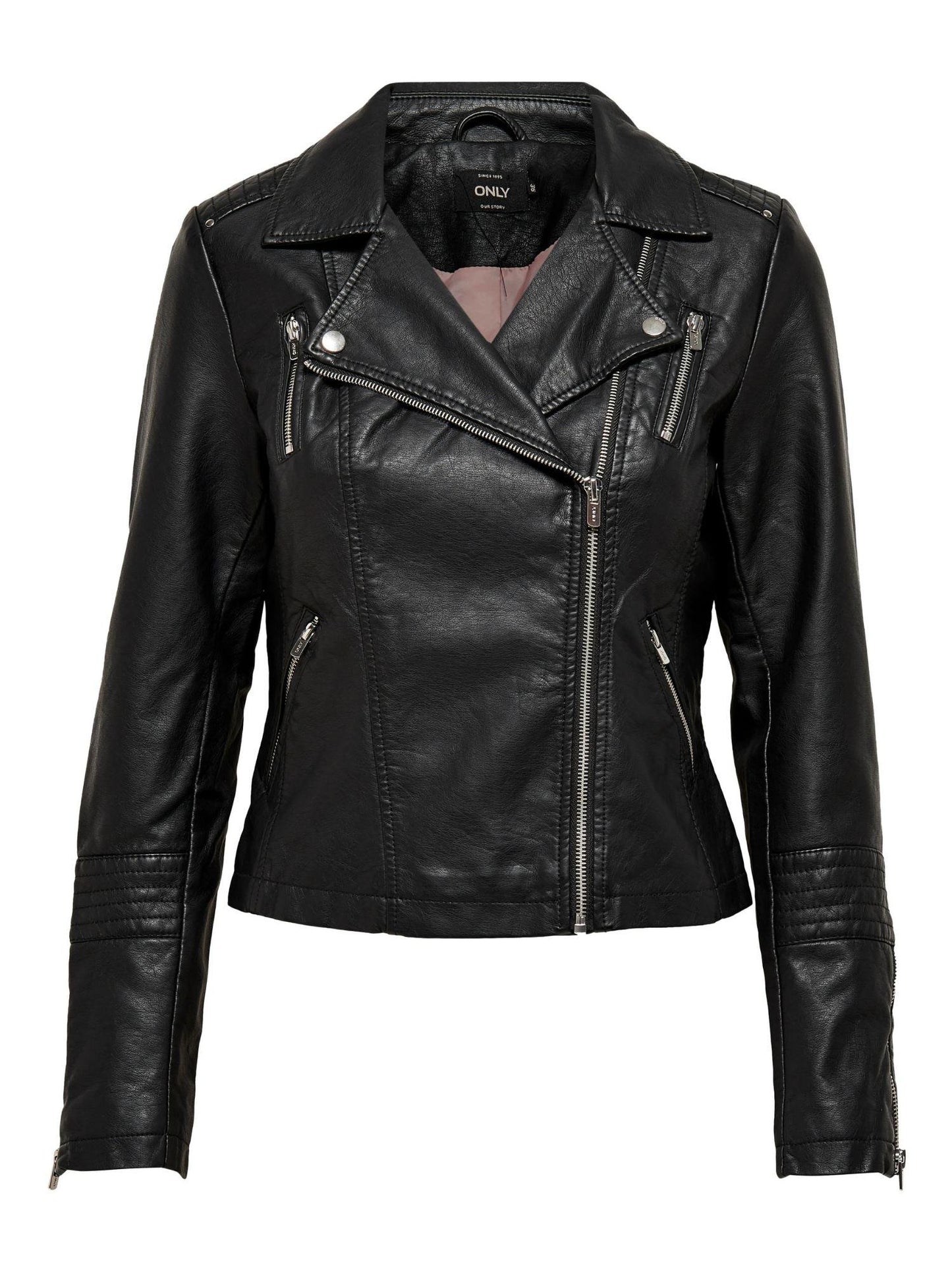Only Giacca in Finta Pelle Donna Gemma Nero