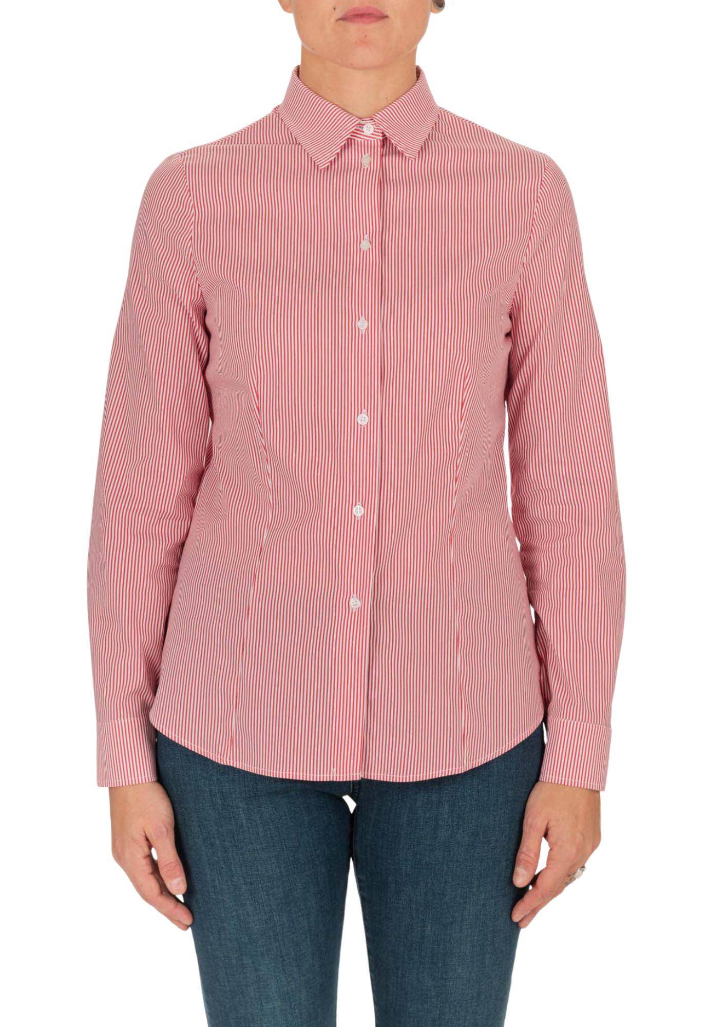 Diana Gallesi Camicia Donna Bianco e Rosso a righe