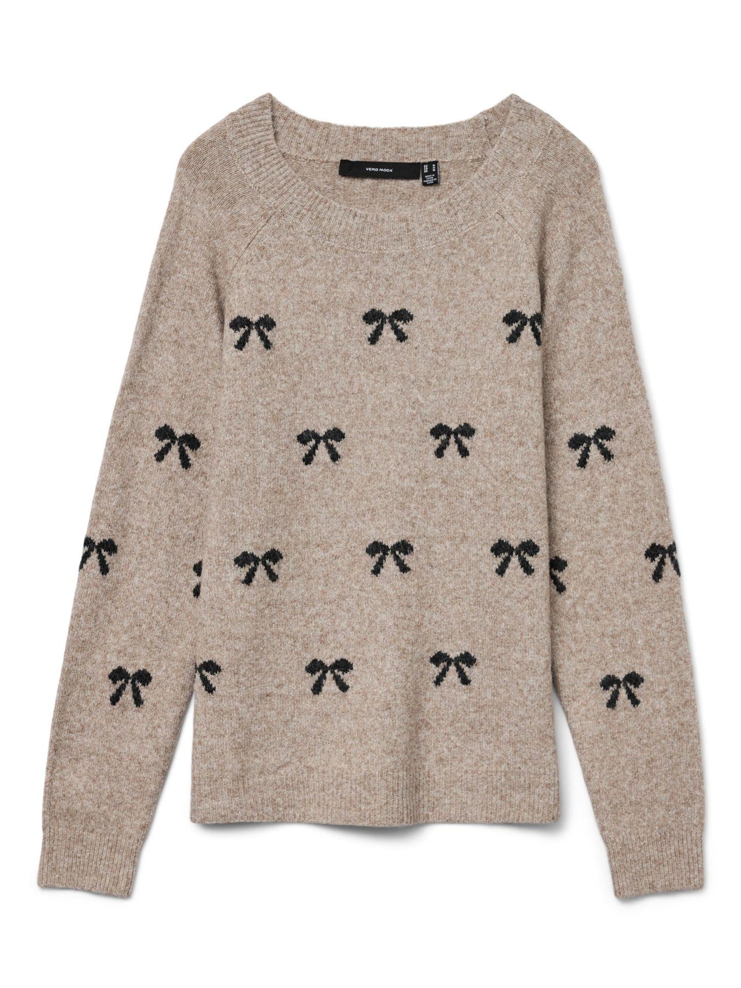 Vero Moda Maglione Donna Doffy Beige E Bianco