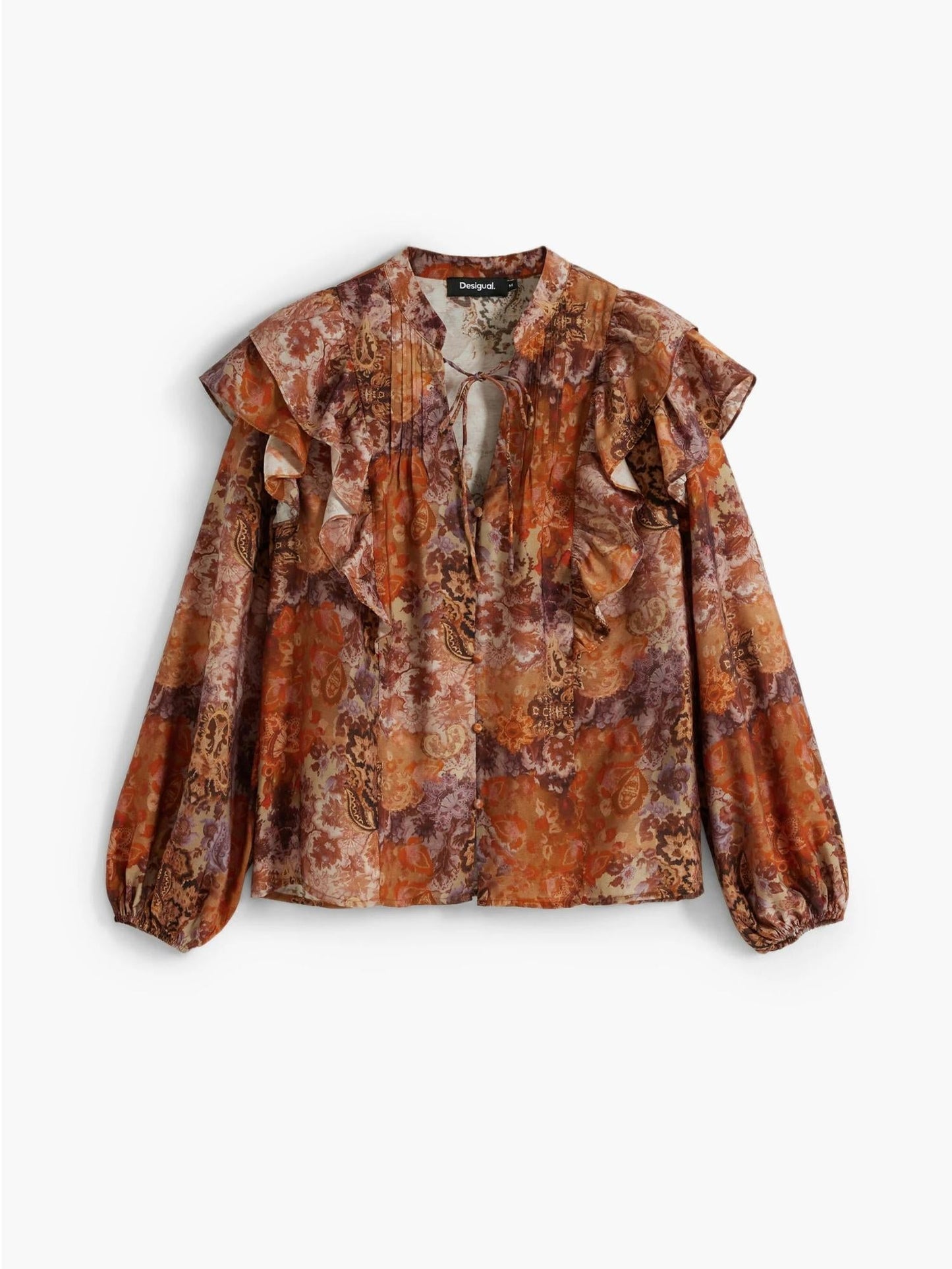 Desigual Blusa romantica paisley Donna Arancione