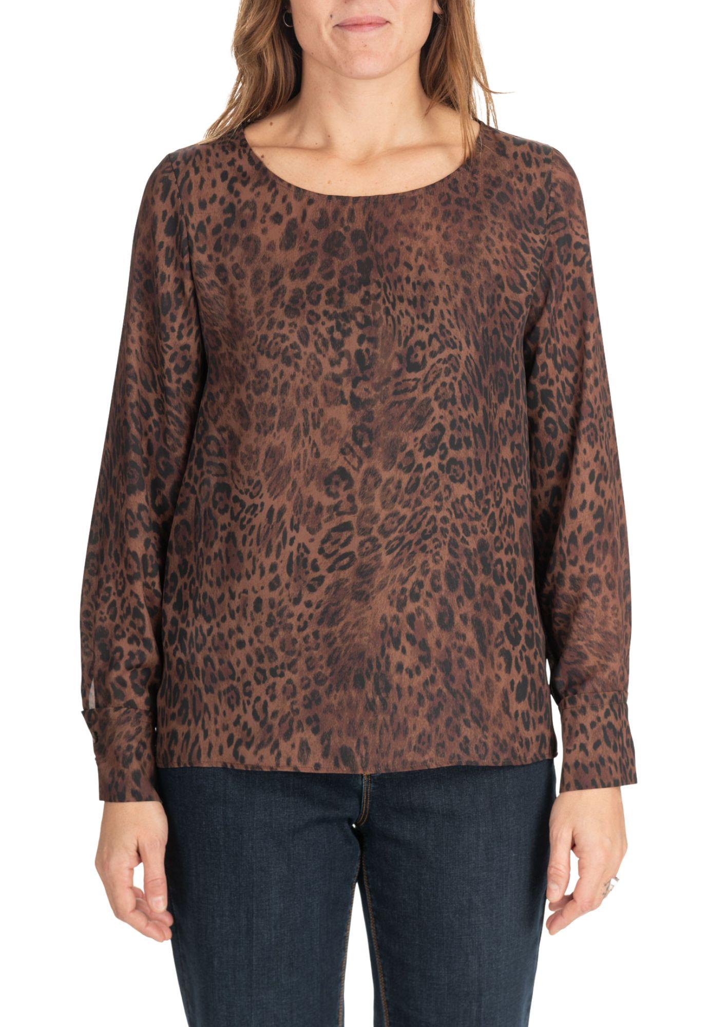 Diana Gallesi Blusa Donna Marrone Animalier