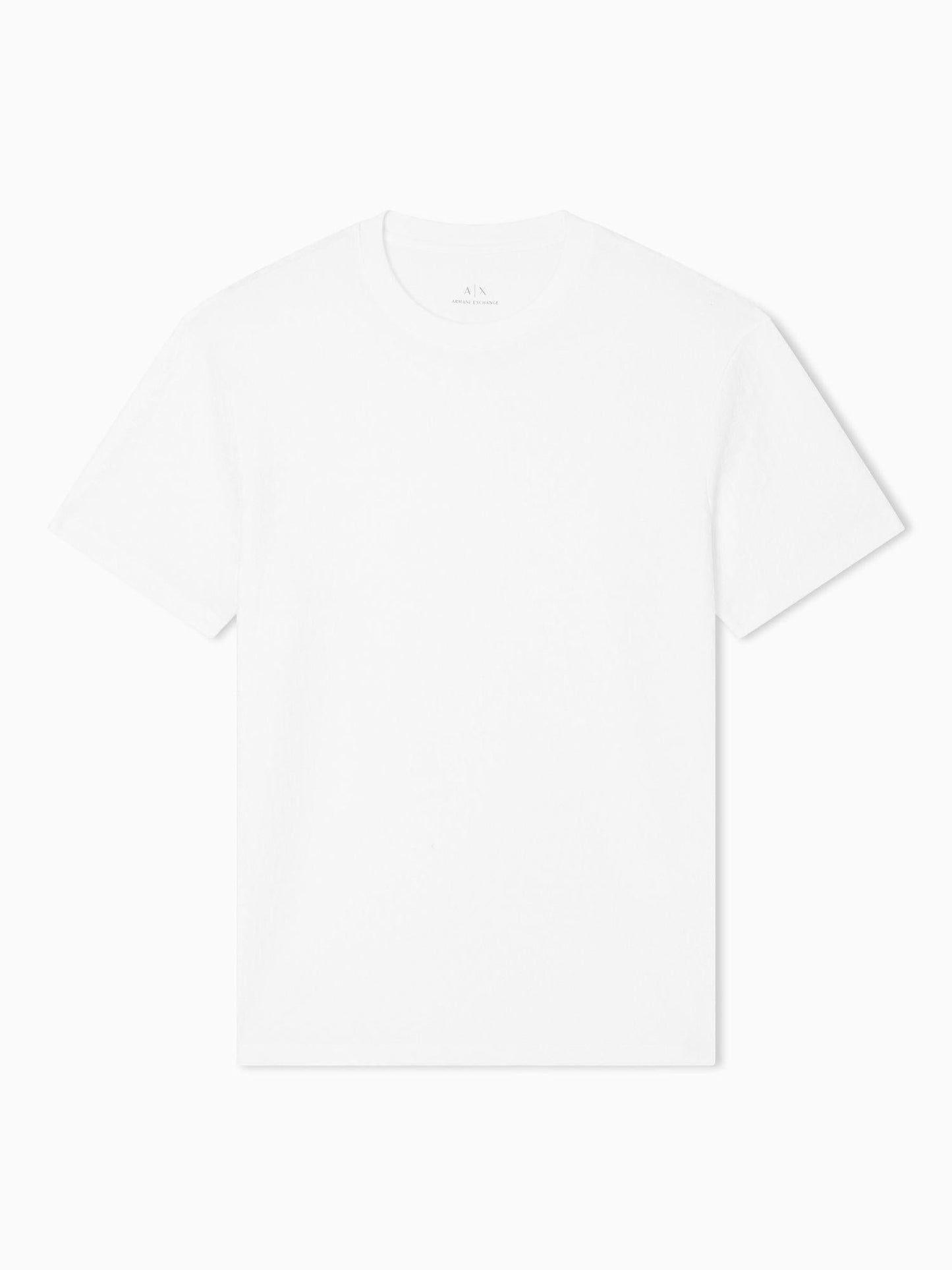 Armani Exchange T-Shirt Uomo Regular Fit in Tessuto Jacquard Bianco