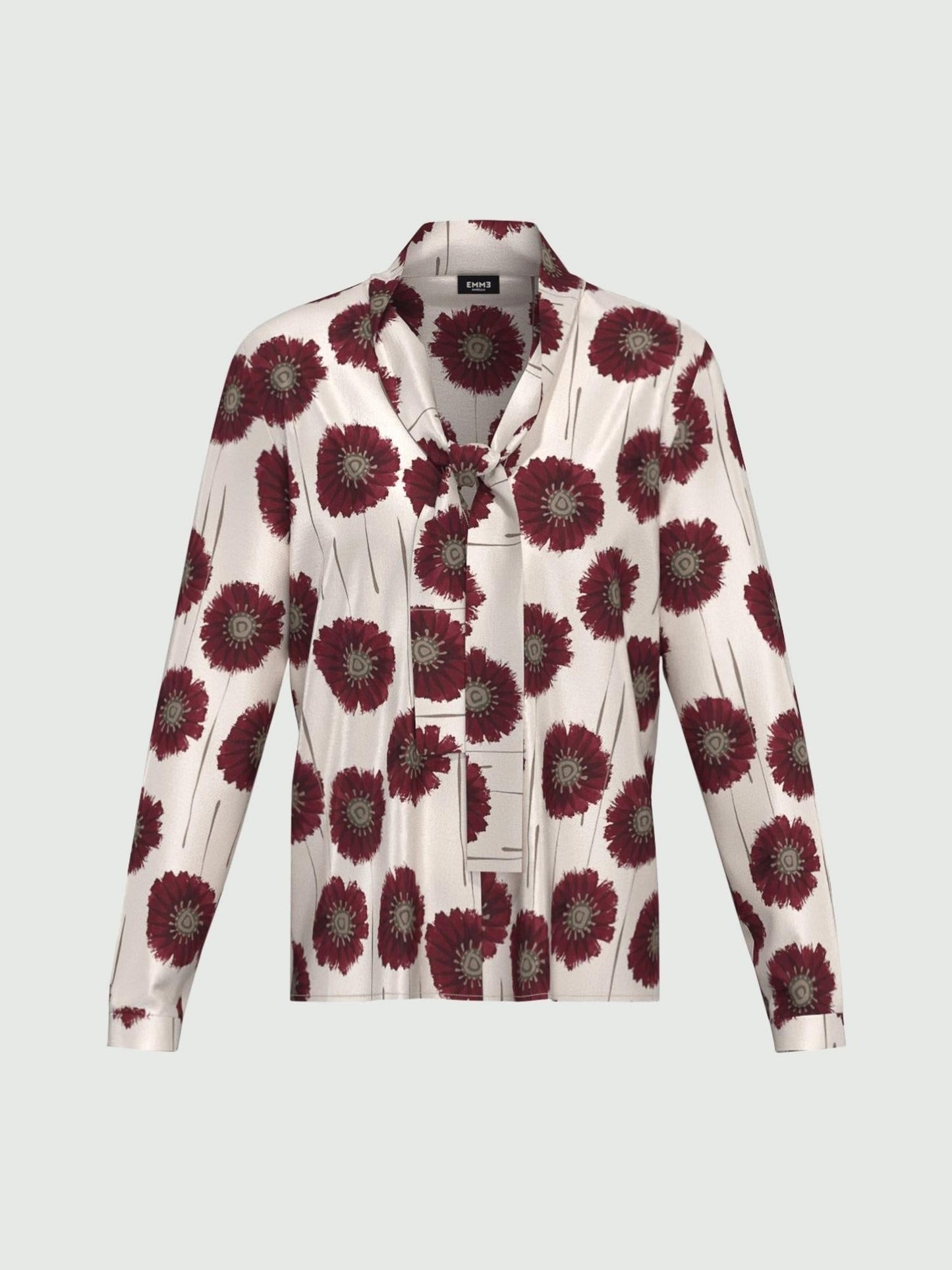 Emme Marella Blusa in twill stampato Donna Fulvia Panna