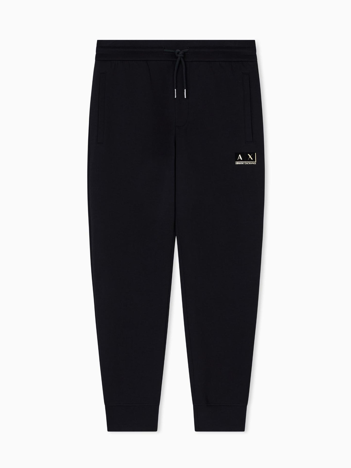 Armani Exchange Pantaloni Uomo jogger in cotone felpato Nero