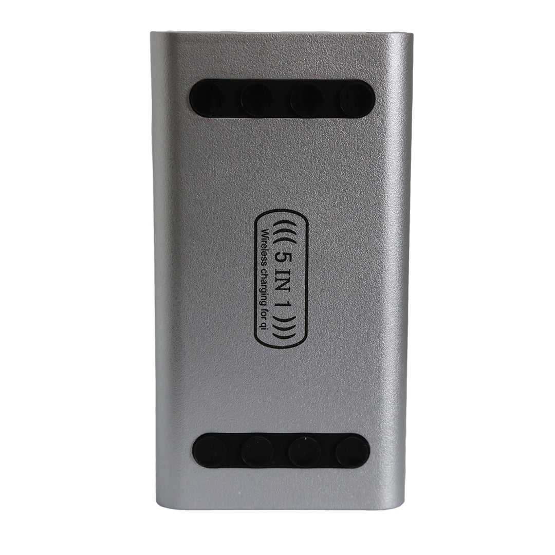 Power Bank 5 in 1 caricatore Wireless senza fili Qi led 10000mAh batteria