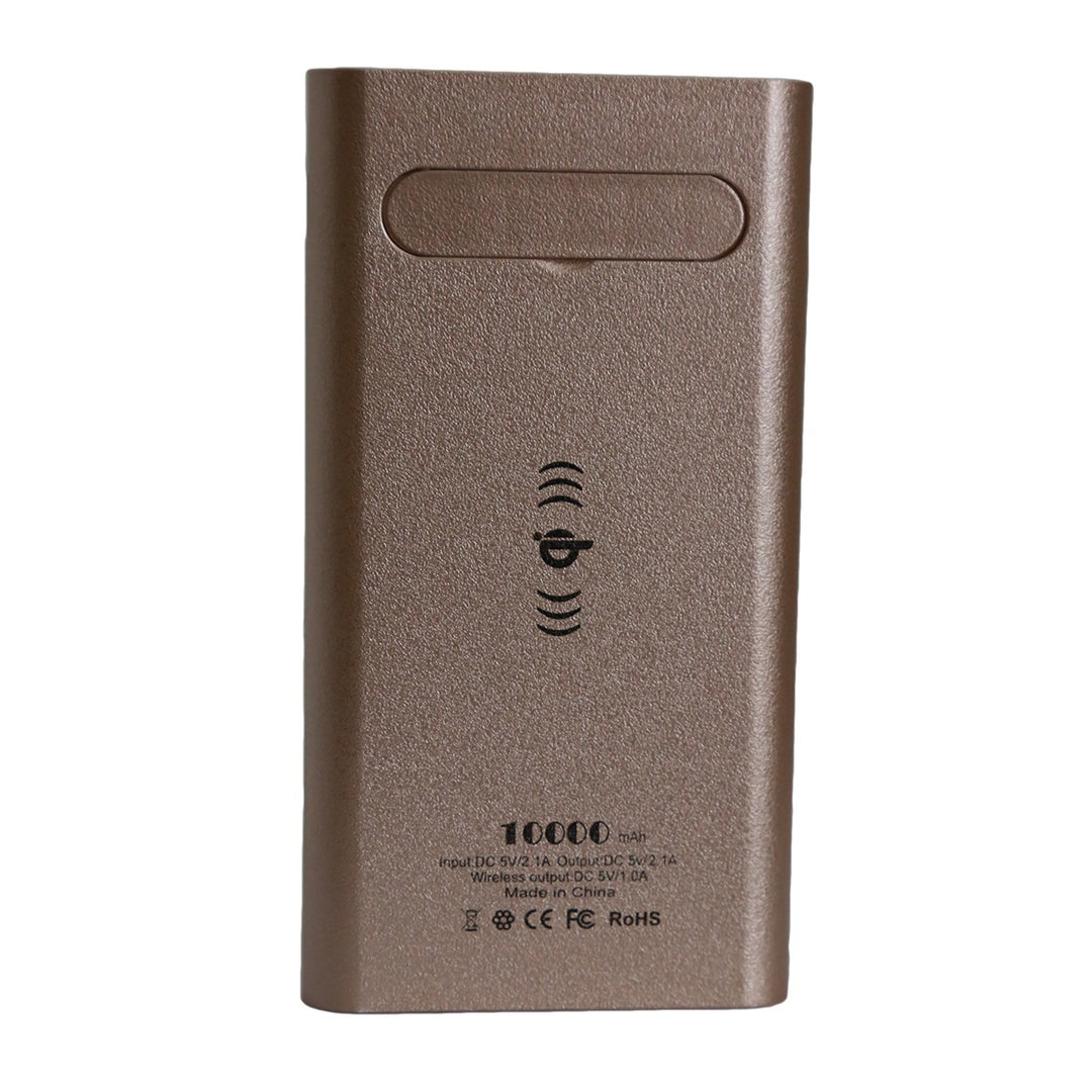 Power Bank 5 in 1 caricatore Wireless senza fili Qi led 10000mAh batteria
