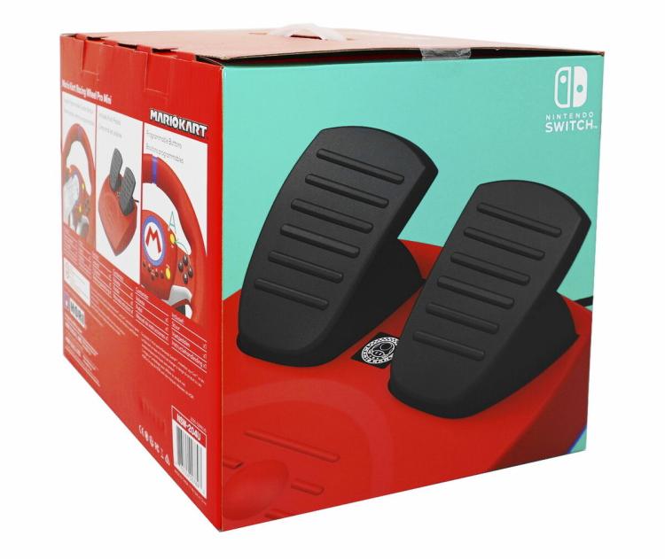 Volante Mario Kart Racing Wheel Pro + Pedaliera Hori Nintendo Switch Ufficiale