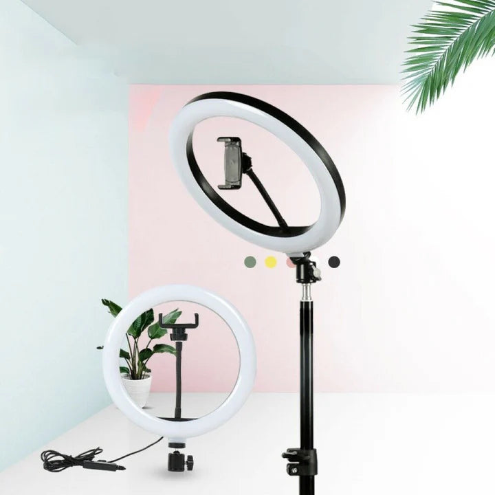Anello luminoso Smd Led Per Video e Fotografia Selfie con Cavalletto e Supporto Smartphone