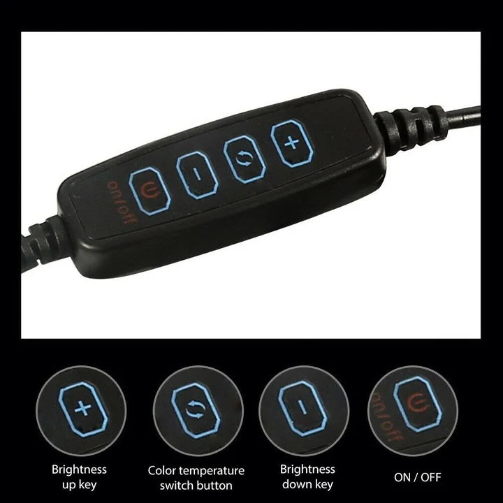 Anello luminoso Smd Led Per Video e Fotografia Selfie con Cavalletto e Supporto Smartphone
