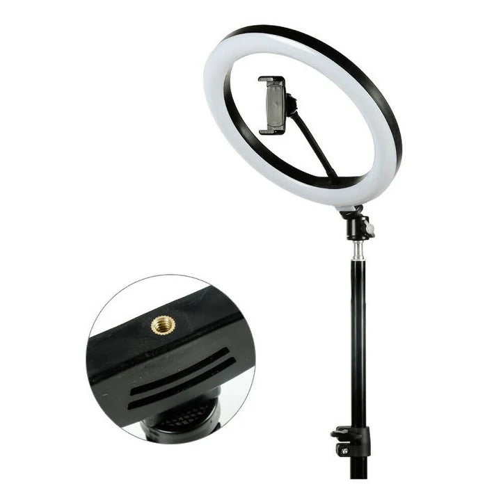 Anello luminoso Smd Led Per Video e Fotografia Selfie con Cavalletto e Supporto Smartphone