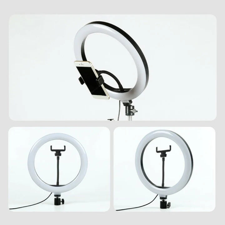 Anello luminoso Smd Led Per Video e Fotografia Selfie con Cavalletto e Supporto Smartphone