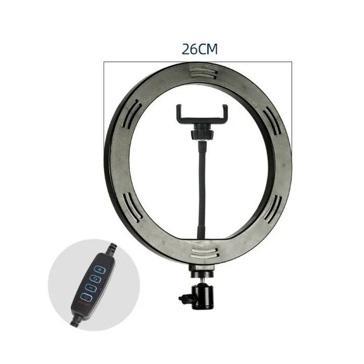 Anello luminoso Smd Led Per Video e Fotografia Selfie con Cavalletto e Supporto Smartphone