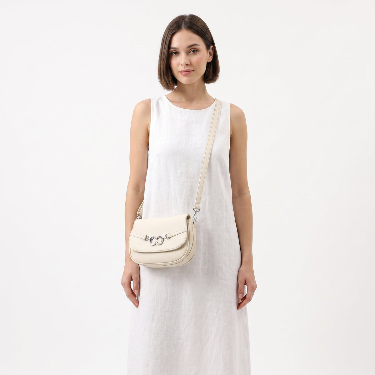 Charro Borsa Saddle Beige con Doppio Anello