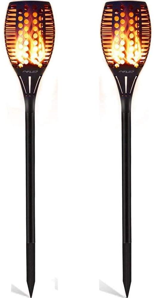 2 Torce Solari a Led Effetto Fiamma da Giardino Impermeabili