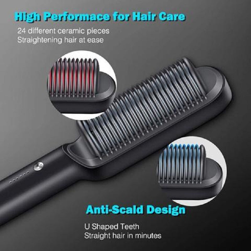 Spazzola per capelli riscaldata in ceramica 6 Livelli di calore