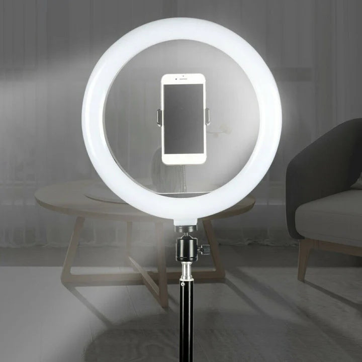 Anello luminoso Smd Led Per Video e Fotografia Selfie con Cavalletto e Supporto Smartphone