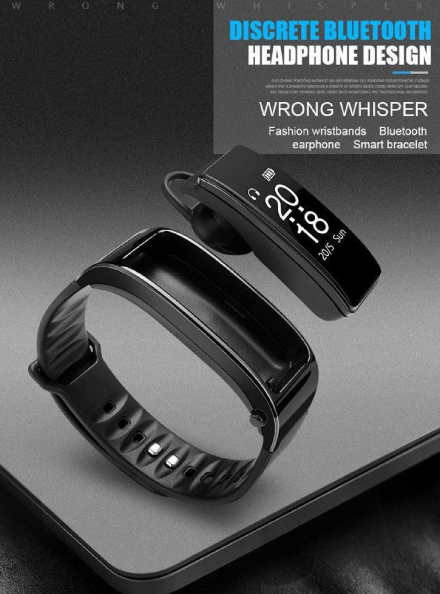 Braccialetto smart Y3 e auricolari bluetooth 2 in 1 TWIN BRACE