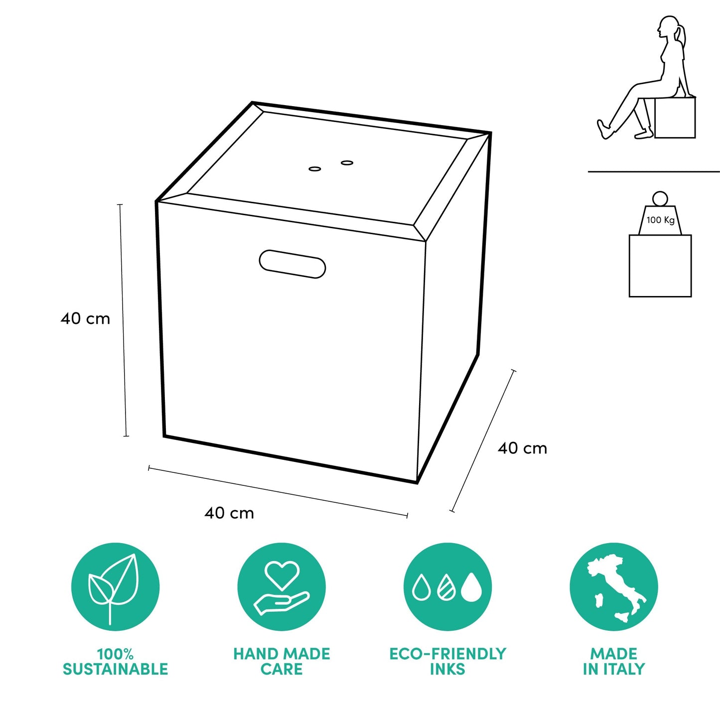 Cassa audio e pouf Soundpotai 40 Column
