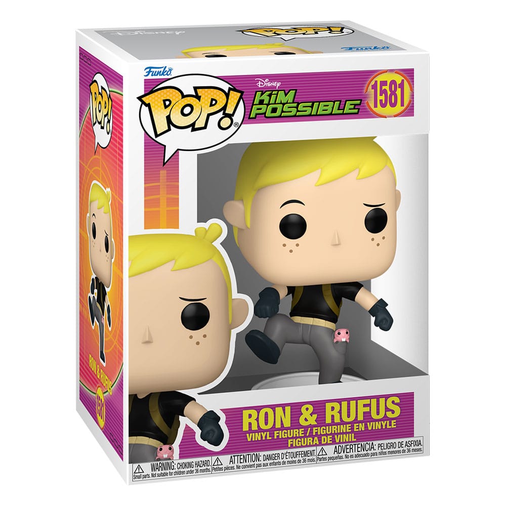 Funko Pop ! Disney - Kim Possible (1581) Ron and Rufus Figure Vinyl 9 Cm Funko