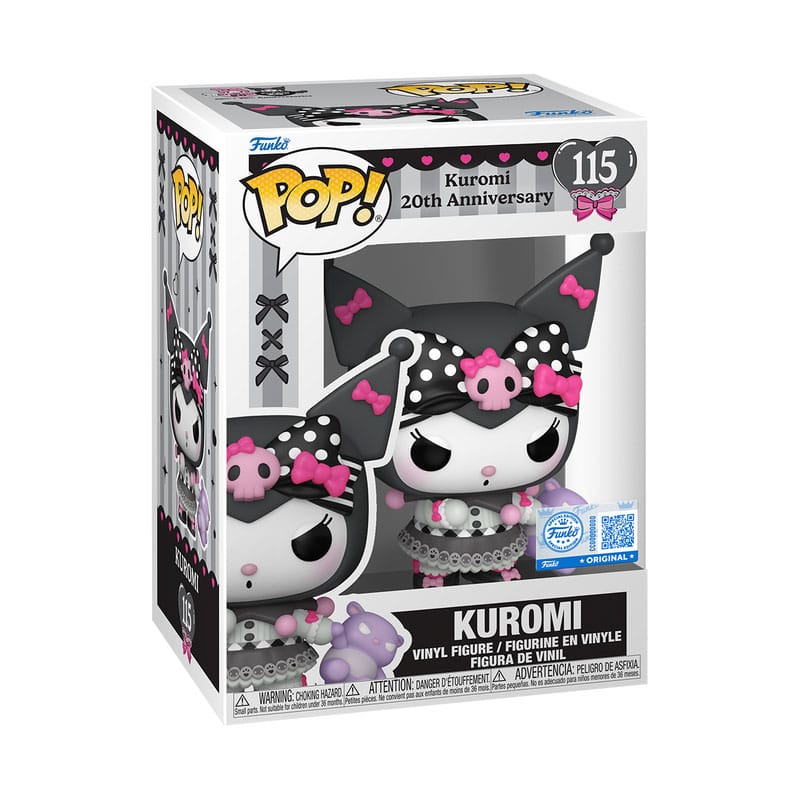 Funko Pop ! Hello Kitty Kuromi 20th - (115) Kuromi W/ Toy Figure 9cm HK