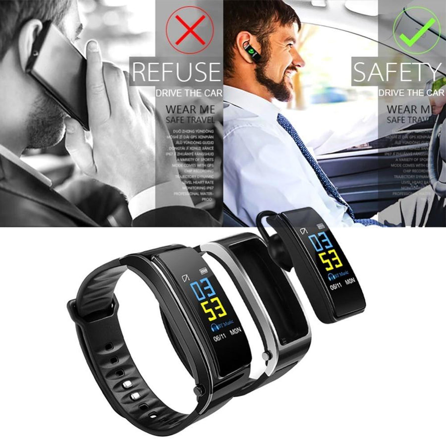 Braccialetto smart Y3 e auricolari bluetooth 2 in 1 TWIN BRACE