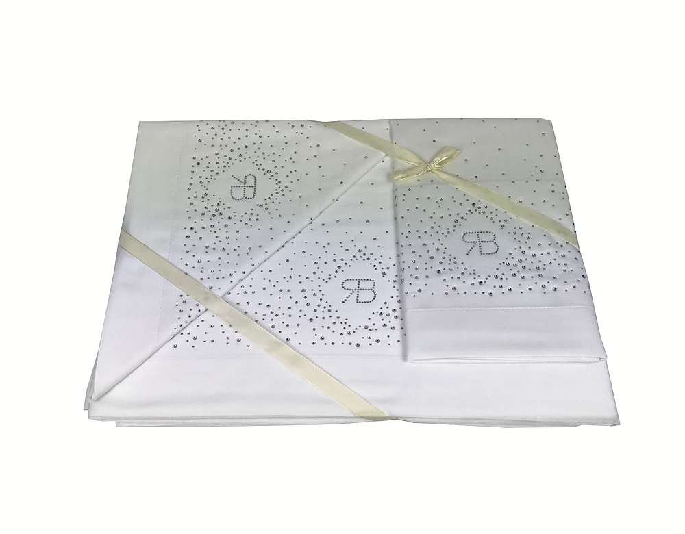 Completo Lenzuola Letto Matrimoniale Strass Renato Balestra Strass due piazze