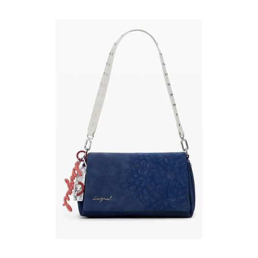 DESIGUAL Borsa Donna Blu a Spalla Sierra Naron Medium Flap