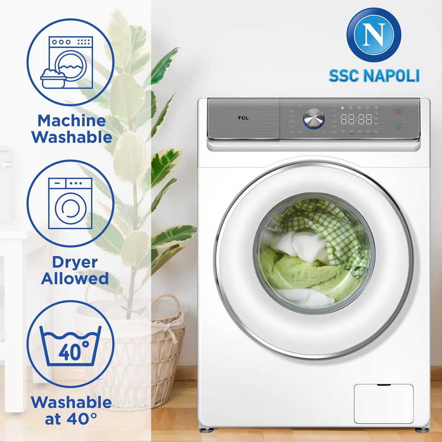 Completo Lenzuola singolo SSC Napoli Ufficiale in Cotone 1 posto 0190