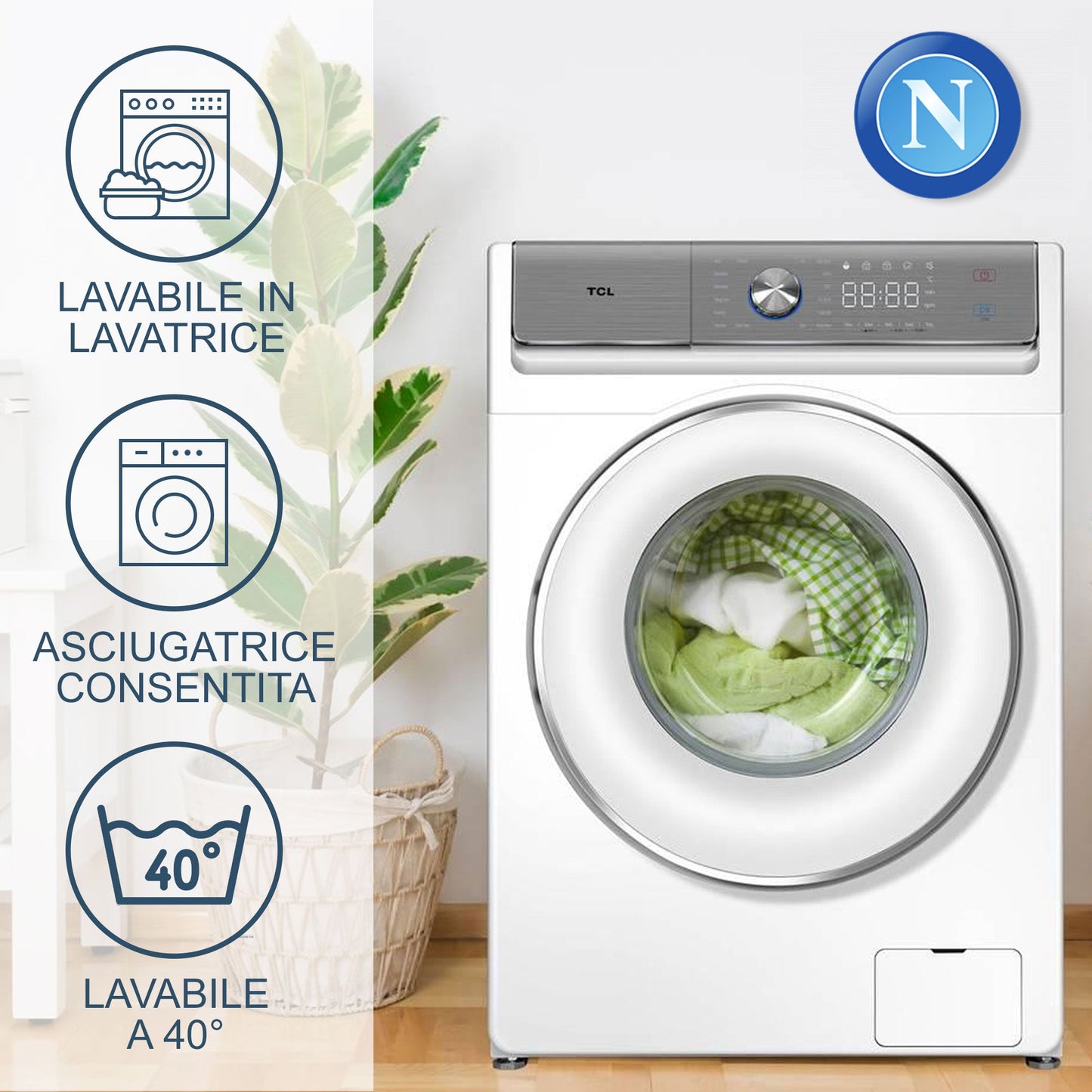 Completo Lenzuola singolo SSC Napoli Ufficiale in Cotone 1 posto 0190