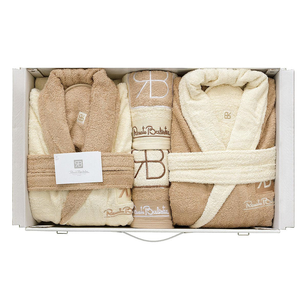 Completo Bagno Asciugamani Accappatoi Set Uomo Donna Renato Balestra Corredo