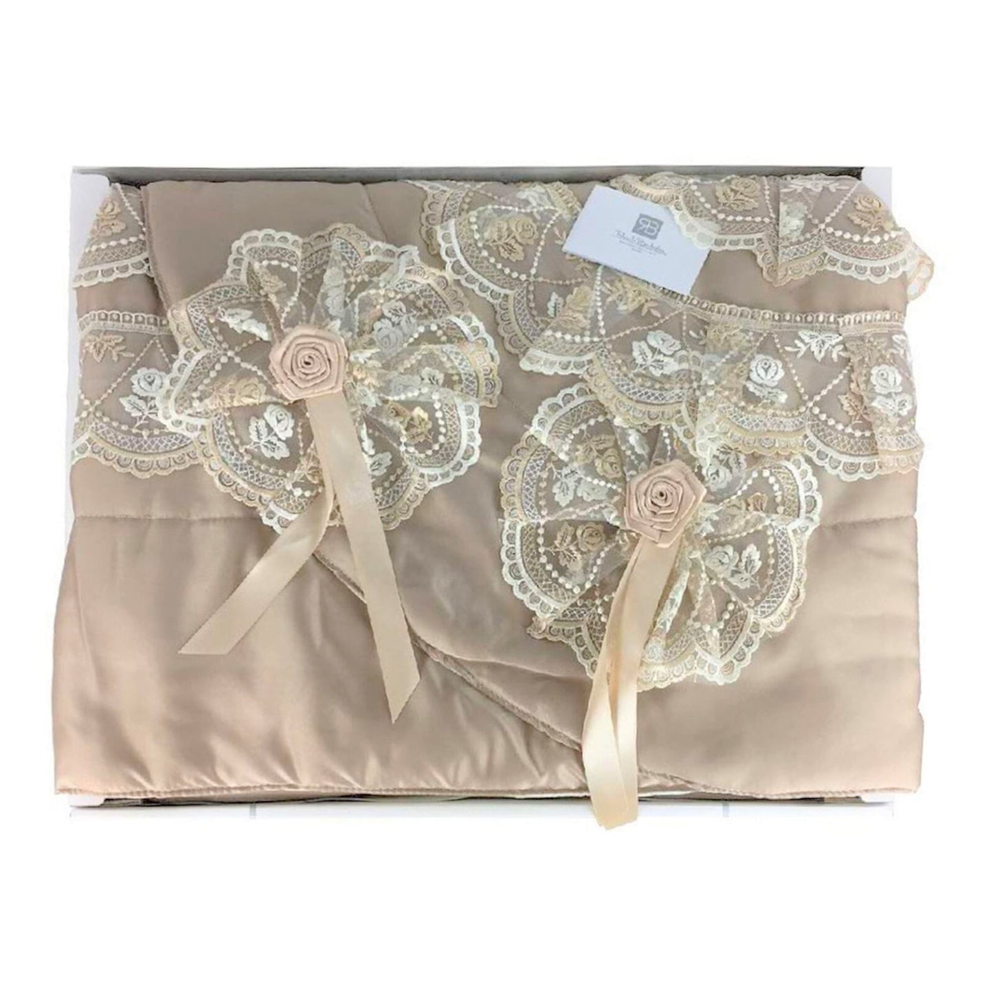 Trapuntino Copriletto Trapuntato Matrimoniale Raso 2piazze Renato Balestra Pizzo