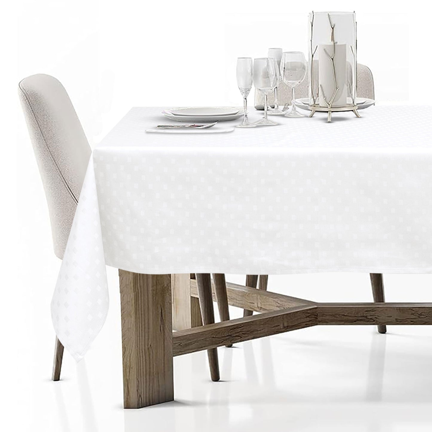 Tovaglia Servizio da Tavola + Tovaglioli 18 Posti Damina in Cotone 0542