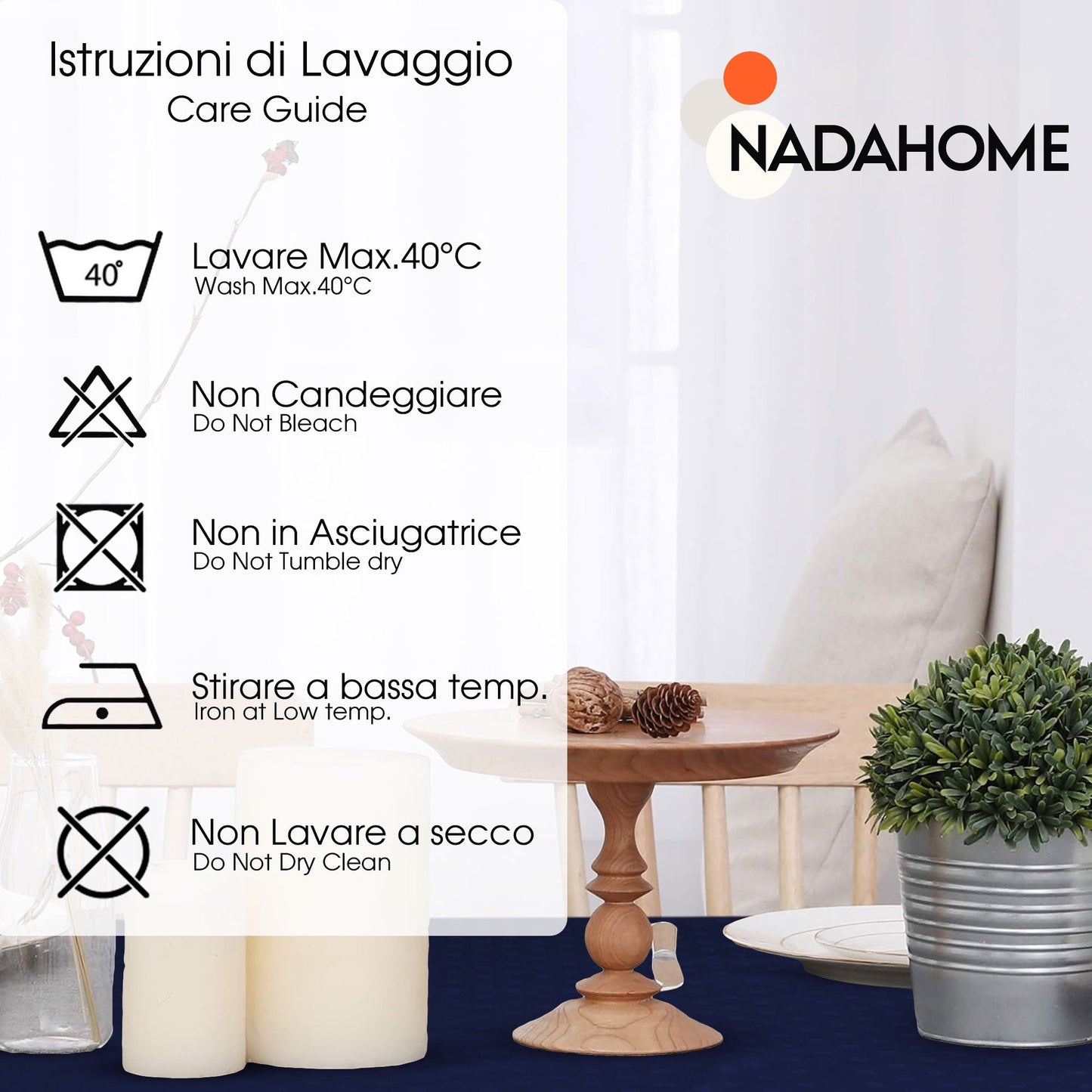 Tovaglia Servizio da Tavola + Tovaglioli 6 Posti Damina in Cotone 0541