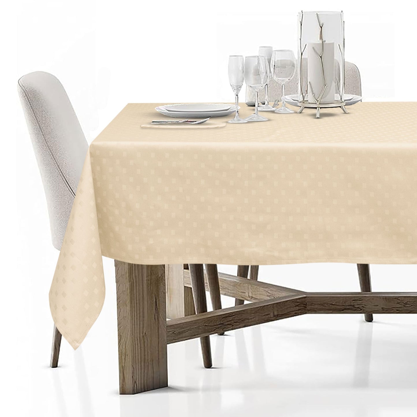 Tovaglia Servizio da Tavola + Tovaglioli 24 Posti Damina in Cotone 0544