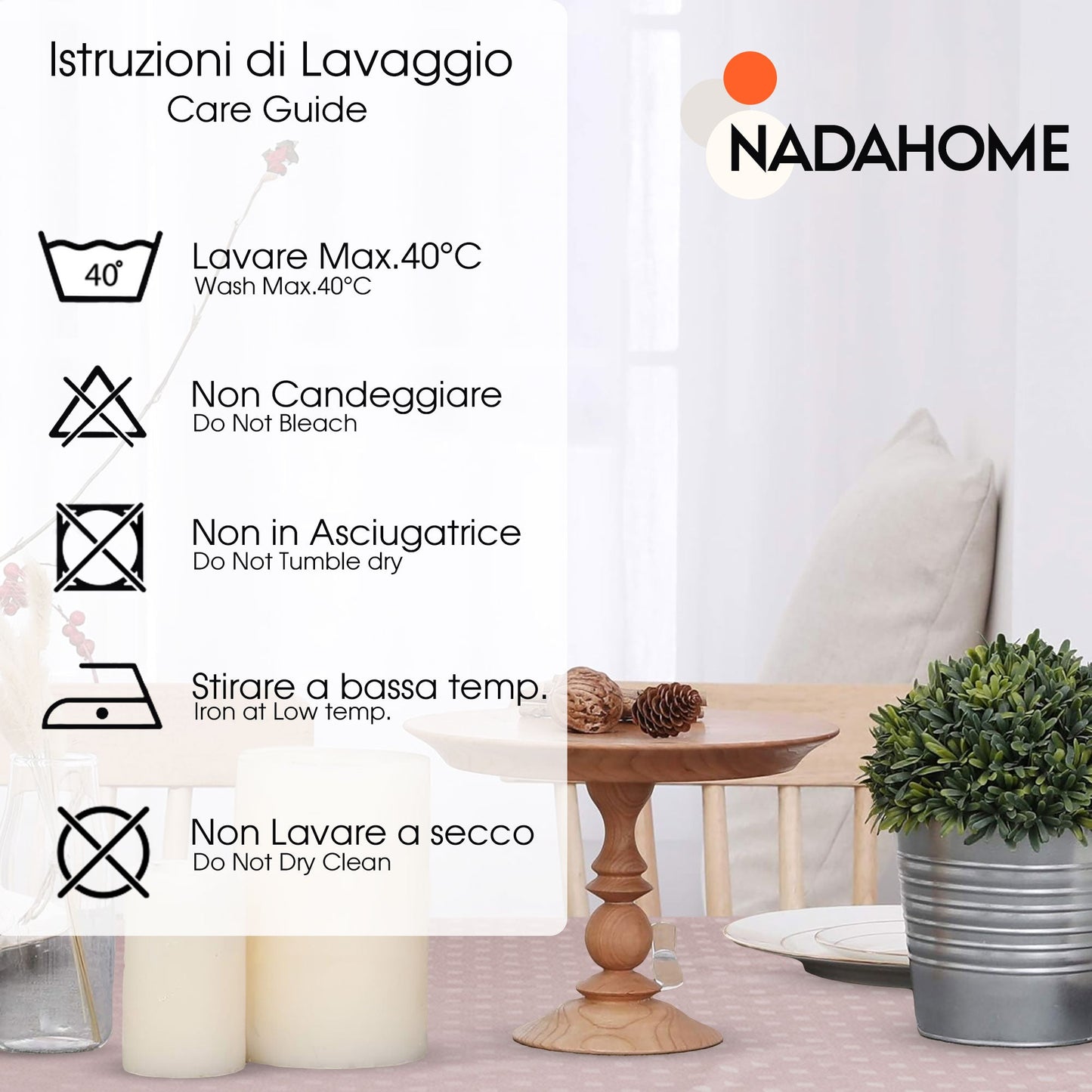 Tovaglia Servizio da Tavola + Tovaglioli 6 Posti Damina in Cotone 0541