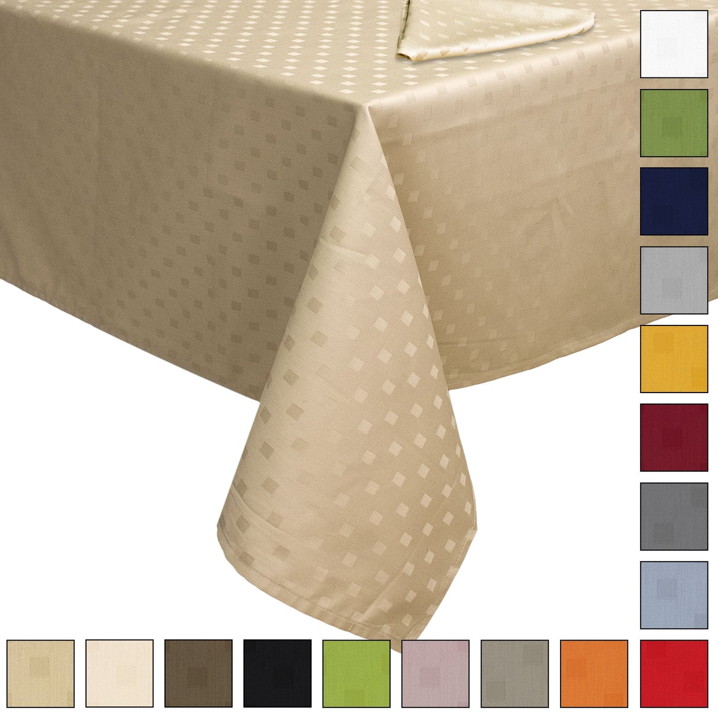 Tovaglia Servizio da Tavola + Tovaglioli 18 Posti Damina in Cotone 0542