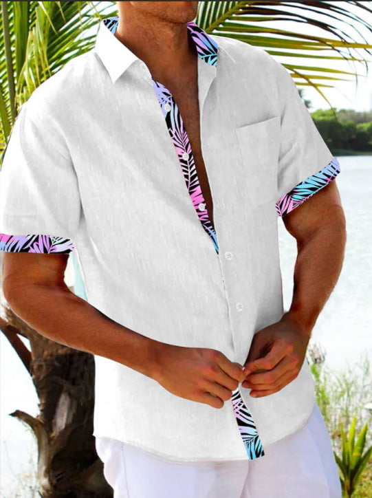 Men's 3D Printed Casual Slim Shirt