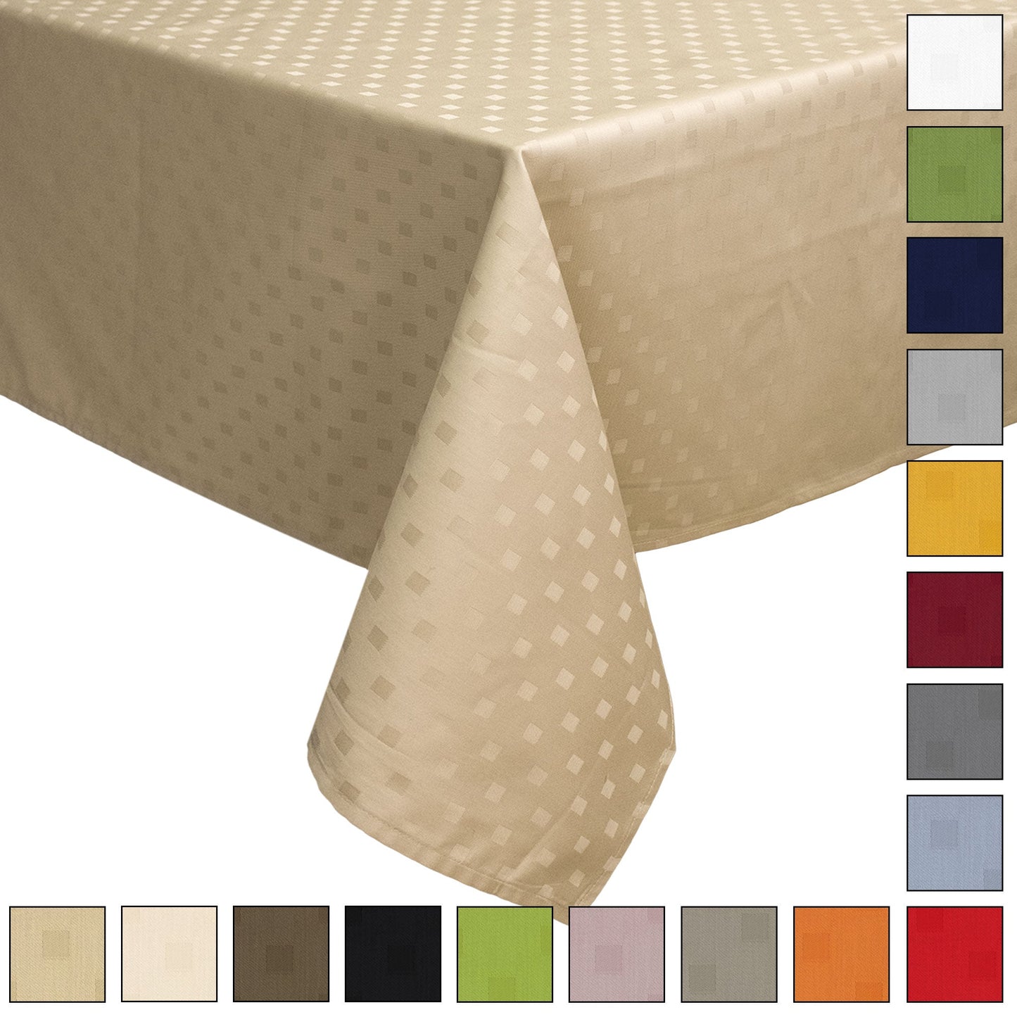 Tovaglia da Tavola 12 Posti tinta unita in Cotone Damina 0700